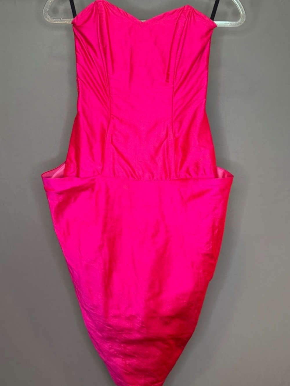 Rare Vintage Sarah Whitworth Fuchsia Corset Dress Made in England Party Dress